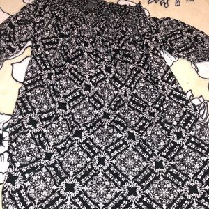 Off the Shoulder smocked 3/4 sleeve swing dress